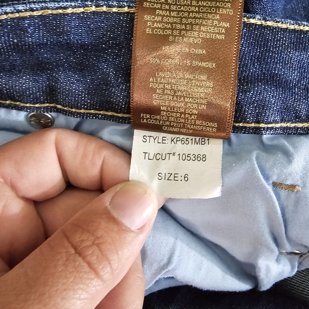 Kut from the Kloth Reese‎ Ankle Straight Leg Jeans Light Distress Dark Wash 6 - Picture 10 of 10
